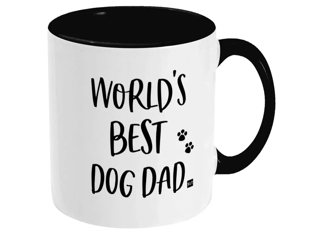 worlds best dog dad mug dog dads day fathers day gift from the dog