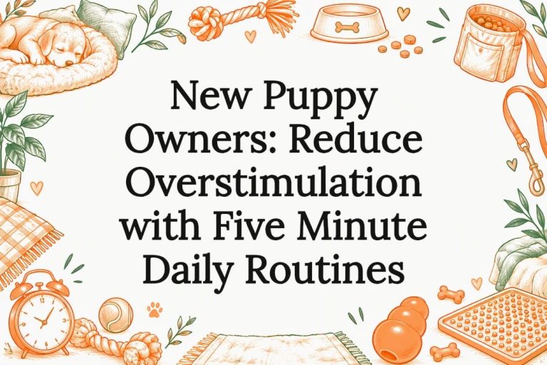 New Puppy Owners: Reduce Overstimulation with Five Minute Daily Routines