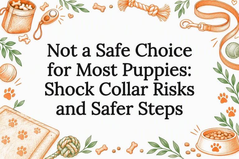 Not a Safe Choice for Most Puppies: Shock Collar Risks and Safer Steps